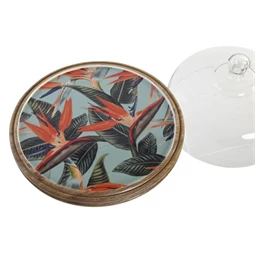 Tortatál tetővel trópusi mintás 30x30x33 cm