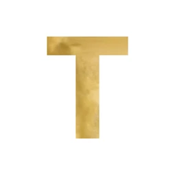 Tükör betű t arany 48x60 cm