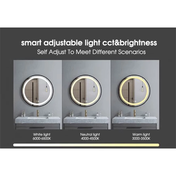 Tükör egész alakos, LED-es 60x0,5x165 cm