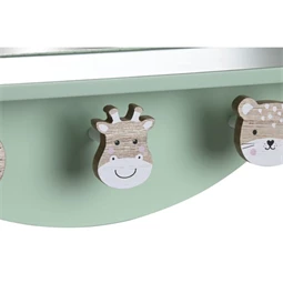 Tükör polccal, állatos, akasztós 35x9x35 cm 2 féle