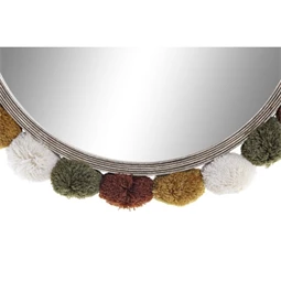 Tükör pomponnal 31x4x31 cm