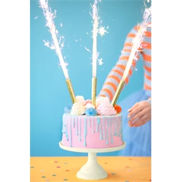 Tűzijáték tortához arany 12 cm S/12