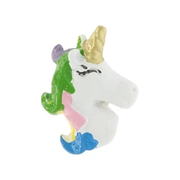 Unikornis fej öntapadós 2,4x1x2,3 cm S/8