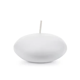 Úszógyertya matt fehér 8 cm S/4