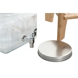 Üveg csappal 19x19x16 cm