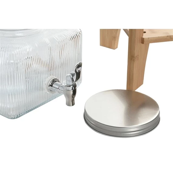 Üveg csappal 19x19x16 cm