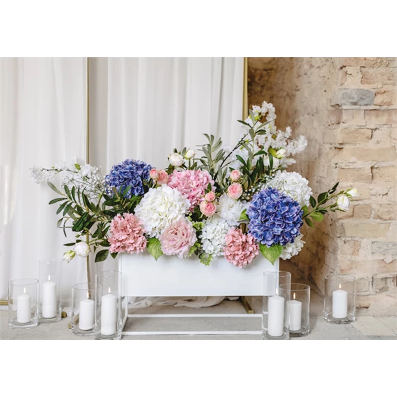 Üvegcső gyertyákhoz 13x17 cm