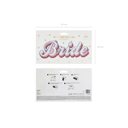 Vasalható matrica menyasszony, mix, 22x8 cm