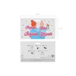 Vasalható matrica supermom, mix, 14x3,5-19,5x5 cm S/2