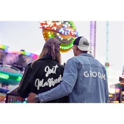 Vasalható matrica vőlegény fehér 30x6 cm