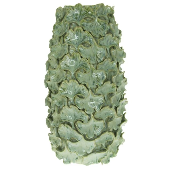 Váza 3D ginko levél mintával 27x26,5x50 cm