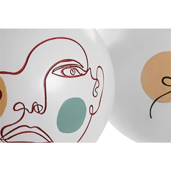 Váza absztrakt arccal 25,5x25,5x22 cm 2 féle