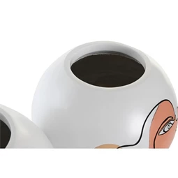 Váza absztrakt arccal 25,5x25,5x22 cm 2 féle