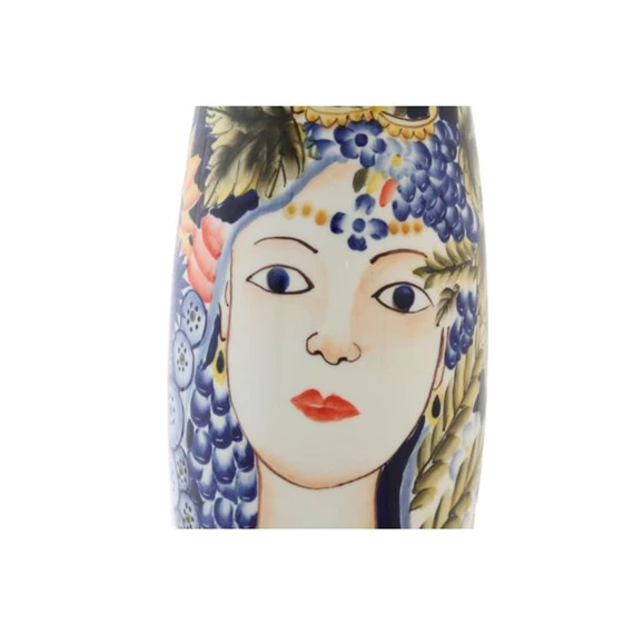 Váza női arc mintával 14x14x39 cm