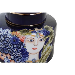 Váza női arc mintával 17x17x16 cm