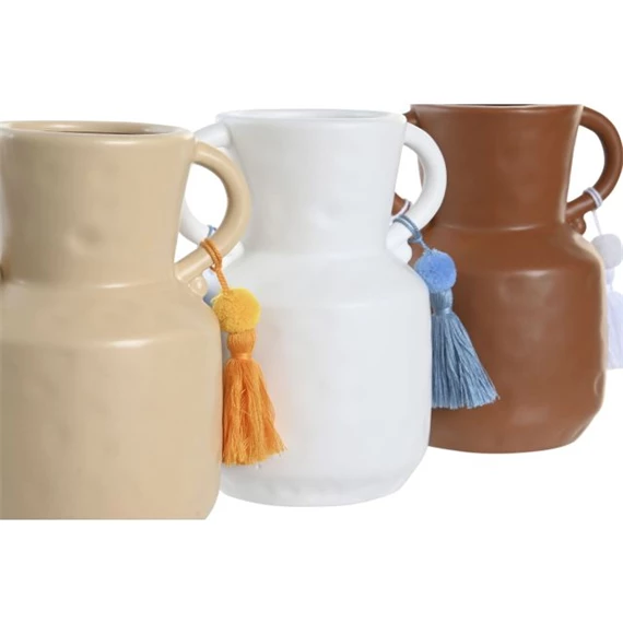 Váza bojtos 14x12x18 cm 3 féle