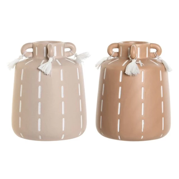 Váza bojttal 12x12x15,2 cm 2 féle