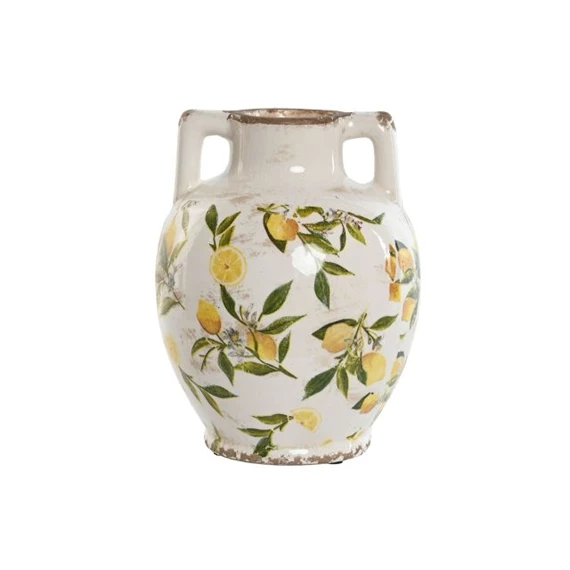 Váza citrom mintás 17x17x22 cm