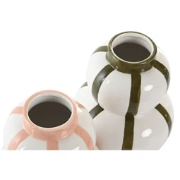 Váza csíkos 15x15x20 cm 2 féle