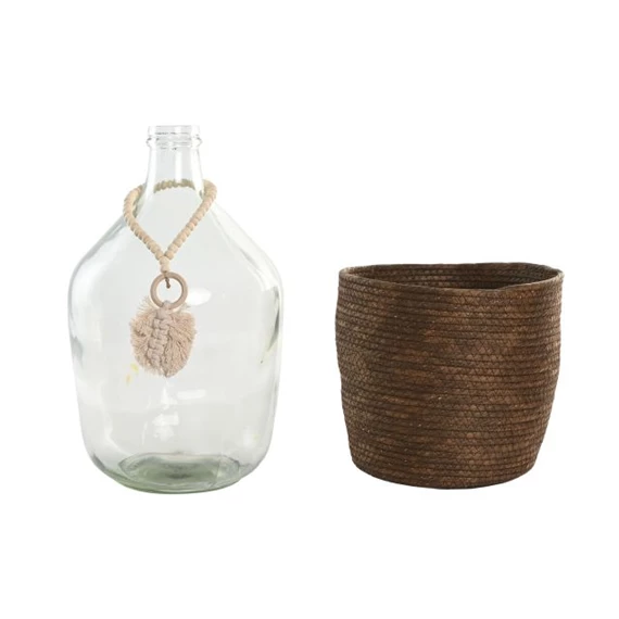 Váza fonott borítással 26x26x39 cm