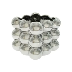 Váza szögletes, gömbökkel 13x13 cm