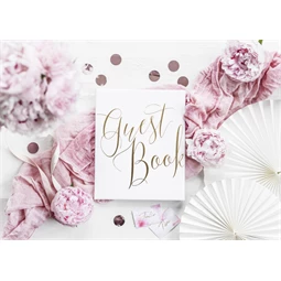 Vendégkönyv 20x24,5 cm fehér 22 oldal