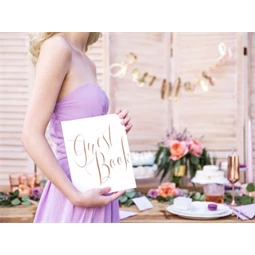 Vendégkönyv 22 oldalas 20x24,5 cm fehér,arany