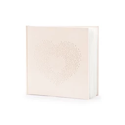 Vendégkönyv papír 20,5x20,5cm világos rózsaszín