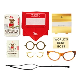 Vidd magaddal a kutyádat a munkahelyedre nap - készlet 7,3x10,4x3,2 cm