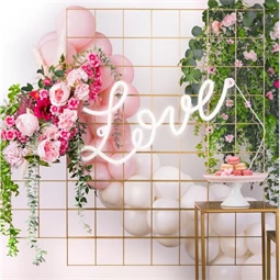 Világító LOVE felirat LED hálózati adapterrel, műanyag 61x27,4cm fehér