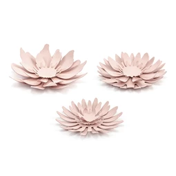 Virág papír 10cm púder S/3