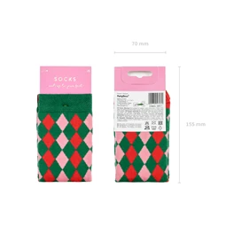 Zokni rombusz mintás, mix, 27-30