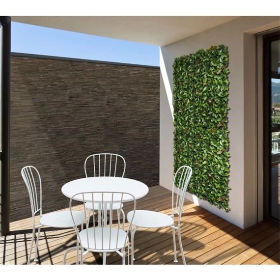 Zöldfal vörös babérlevelekkel 1x1 m