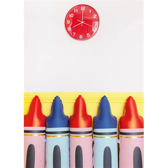 Zsírkréta fólia lufi piros 23x104 cm